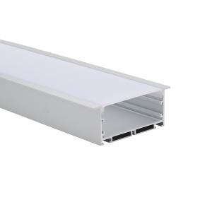 China Frosted PC Diffuser  Cover Led Aluminum Extrusions  recessed profile on sale