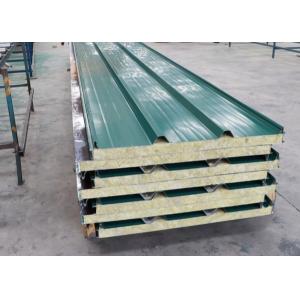 75mm Building Materials Fireproof Rock Wool Sandwich Panel