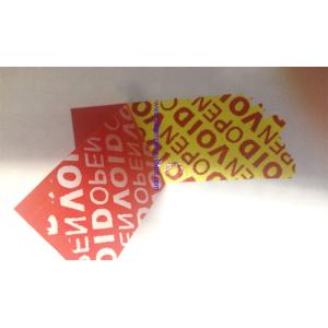 Cheap Custom Warranty Tamper Evident Security Label For Food &amp; Car &amp; Packaging for sale