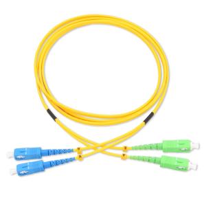 SC / APC Connector Fiber Optic Patch Cable , SM Duplex 3.0mm LSZH Cable