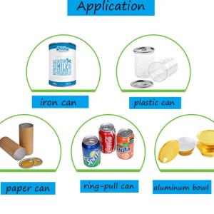 Semi Automatic Industrial Packing Machines 3700W Can Sealer Machine