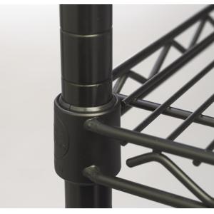 Black Industrial Wire Shelving For Freezer and Cold Room 18” X 24” With 4