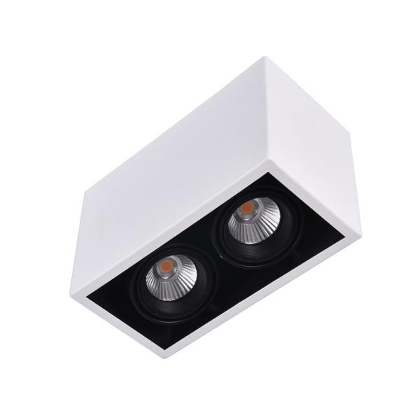 Quality twin 2x10W surface mounted LED grille light custom made suspension wire type switch /Triac dimmable  square downlight wholesale