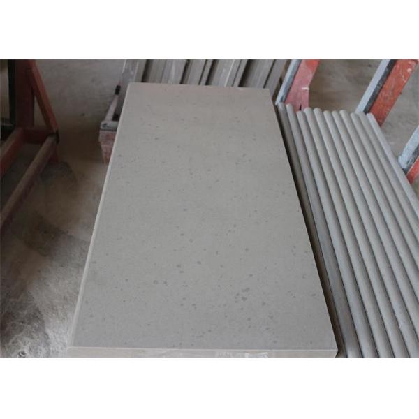 Grey Beautiful Spot Quartz Table Top , Solid Surface Kitchen Countertops Acid