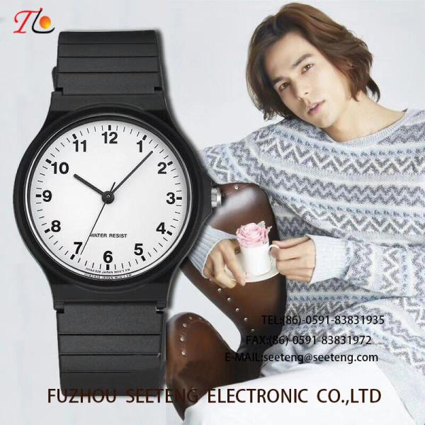 wholesale Silicone watch with alloycase and color customized strap Men's watch concise style classic style