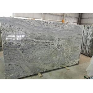 Polished Bookmatched Stone Slabs , Hard White Grey Polished Granite Slabs