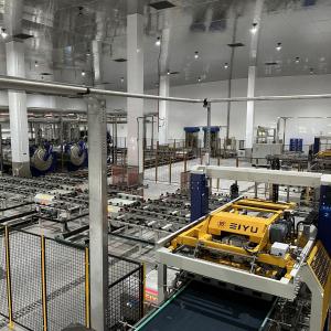 Fully Automatic Cage Trolley Conveyor Belt System For Glass Plastic Bottles