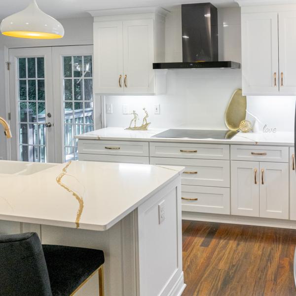 Shaker Modular Solid Wood Kitchen Cabinet Complete Modern White