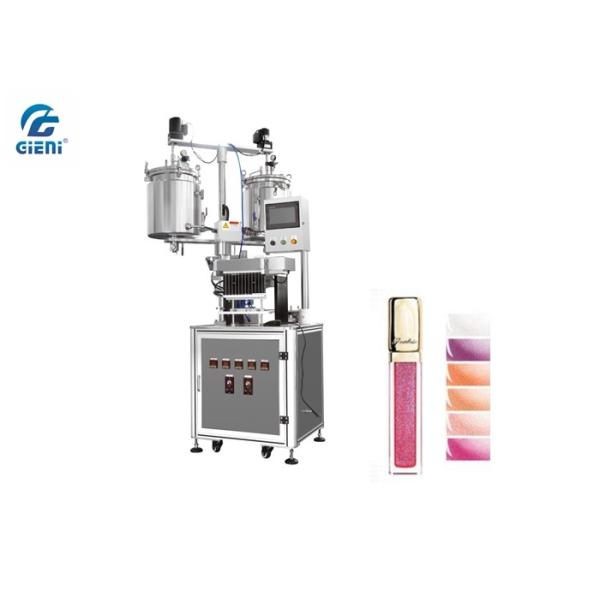 Quality SUS304 Mascara Cosmetic Lip Gloss Filling Machine With Double Tanks wholesale