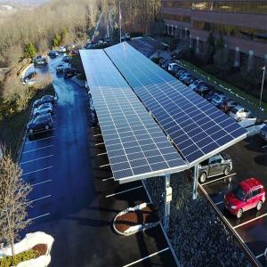 AL 6005-T5 SUS 304 Solar Carport Structures For Open Filed Projects