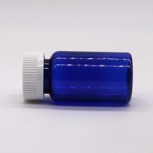 75ml Round Shape PET Plastic Bottle with Screw Cap and Custom Label Printing