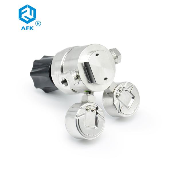 Quality 4000psi High Pressure Regulator Nitrogen Oxygen CO2 Adjustable SS Air Pressure Regulator wholesale