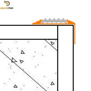 Anodized Aluminium Tile Edging Stair Nosing 45.5mm X 25.9mm Size