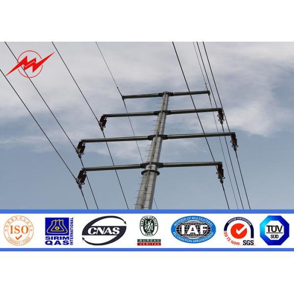 Quality 11kv 12m 3mm thickness Steel Utility Pole for overheadline project wholesale