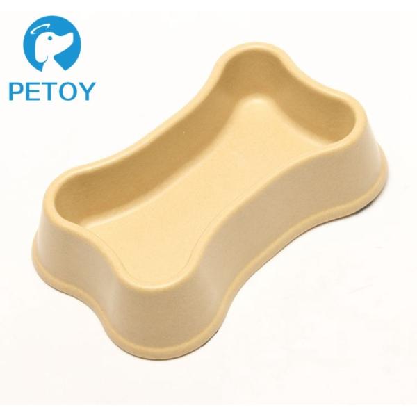 Quality Bone Shape Bio Bamboo Cat Bowl Anti - Skid 20×12.5×4.3 Cm 150g Weight wholesale