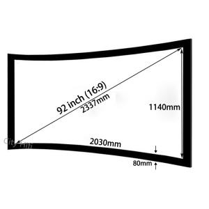 Wonderful Photo 92 Inch Arc Fixed Frame Wall Mount 4k Projection Screens 16:9