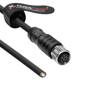 Alvin's Cables M8 8 Pin Female A-Code to Open End Power I/O Cable Drag-Chain