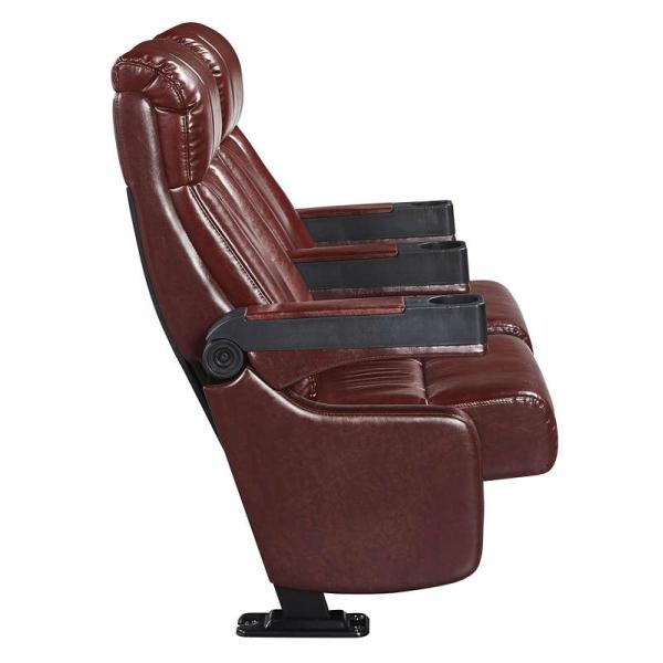 Fixed Seat High Back Comfortable Cinema Theater Chairs With Drink Cupholder