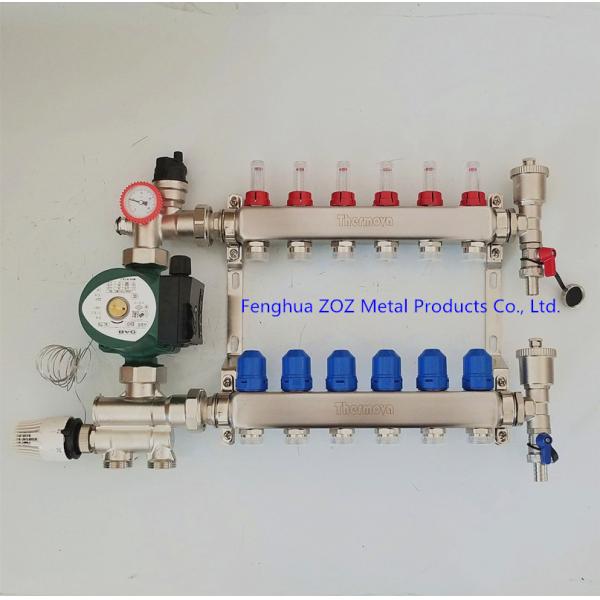 Quality Floor heating manifold pump and mixing valve set wholesale