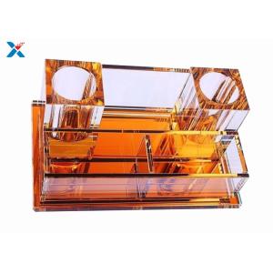 KTV Crystal Acrylic Microphone Stand , Smooth Surface Clear Plastic Display Box