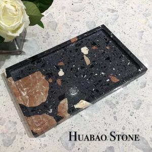 Zero Resin Terrazzo Floor Tiles Inorganic Stone Enviroment Friendly Customized