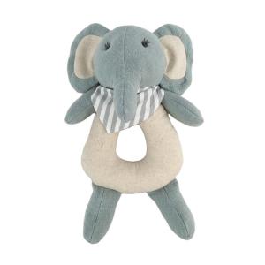 Cheap Custom Toddlers Stuffed Elephant Rattle Cotton Soft Plush Toy ODM OEM for sale