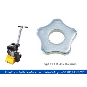 Long Working Life 5pt Carbide TCT Tungsten Cutters 5 Point Carbide Flails On Concrete Cement Scarifiers