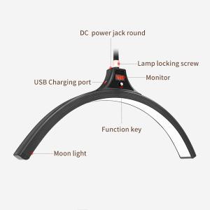 60W LED half moon light With Stand Phone Holder For Makeup Beauty Salons Eyebrow