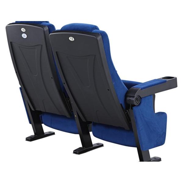 Real Leather Rocking Back Cinema Theater Chairs Fixed Floor Chair With Cup Holder for Musical Hall