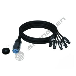 6 Head Socapex Style Breakout Cable Assembly SOCAPEX Industrial Application IP67