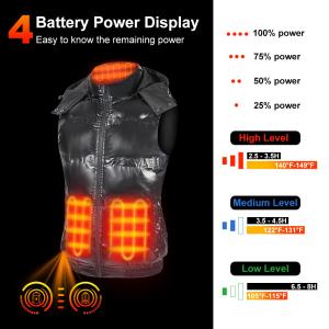 Unisex Winter 4 9 11 Zone Heating Gilet Waistcoat Thermal 3 Ajustable Temperatur
