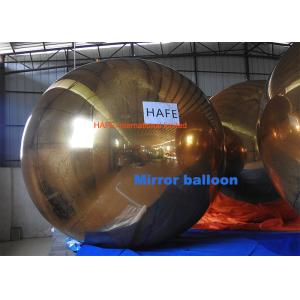 Golden 2.5m Inflatable Mirror Ball Floating Sliver Disco Balloon For Events