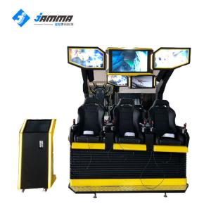 Cheap Black And Yellow Colour 3 Seats Virtual Reality Simulator 9D VR Cinema With Deepoon E3 Glasses for sale