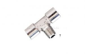 1/8 - 1/2 Branch Tee Pneumatic Pipe Fittings , 2.5Mpa Pipe Joint Connectors