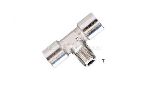 Quality 1/8" - 1/2" Branch Tee Pneumatic Pipe Fittings , 2.5Mpa Pipe Joint Connectors wholesale