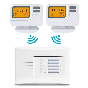 CE Wireless Room Thermostat Weekly Programmable Multi Zone Thermostat Pack
