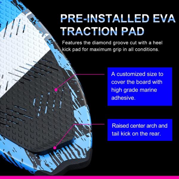 OEM 49'' Wakesurf Board Glass Fiber Board for Unisex Applicable People 125.5*52cm