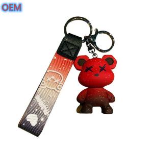 Custom Plastic 3d Cartoon Keychain, OEM Design Cute PVC Keychain For Kids
