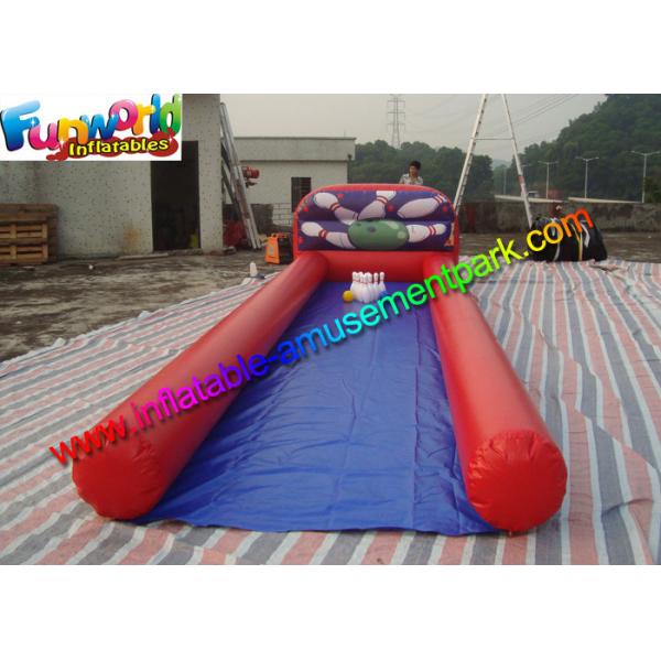 Quality Customized Indoor Inflatable Bowling Alley Game With Bowl and Ball For Kids wholesale