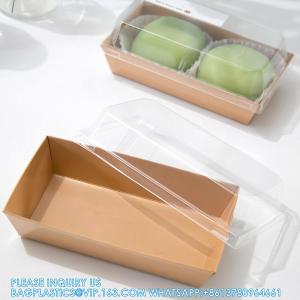 Paper Charcuterie Boxes With Clear Lids, 50 Pack Disposable Sandwich Containers,