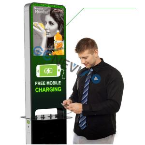 Indoor Moble Phone Charging Station Digital Signage Totem 21.5 inch lcd