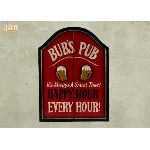 China Antique Wood Dart Cabinet Set Decorative Wooden Cabinet MDF Wall Mounted Dart Box on sale