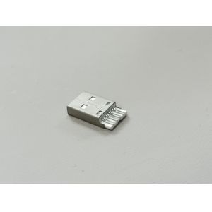 High-Performance USB 2.0 AM Connector | Integrated White Housing | Gold-Flash