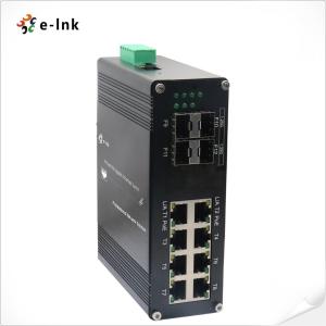 Industrial Managed PoE Switch L2+ 8 Port 10/100/1000T 802.3at PoE + 4 Port 1000X