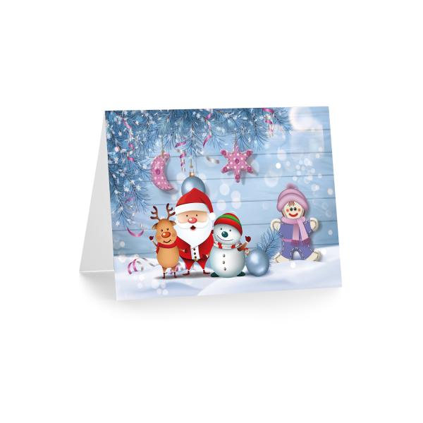 5 x 7 Inches 3d Lenticular Christmas Cards Custom Lenticular Printing For X-Mas Greeting