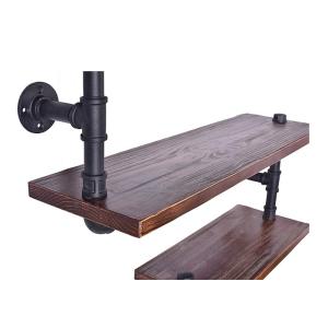 Cheap 3/4&quot; Retro Flanges 1/2 Inch X 5 Inch Connectors Pipe Cast Iron Bookshelf Office Organizer Storage Shelving Bookshelf for sale