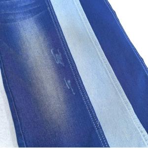 148-150cm Summer Sky Blue Satin Stretch Denim Fabric Cotton 70% Polyester 28%