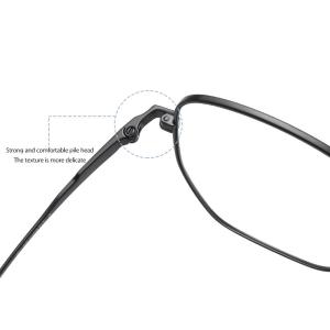 Polygonal Titanium Frame Glasses Blue Light Blocking Lens For Men And Women