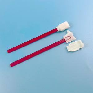 Red Stem Rectangle Sponge Tip Foam Cleaning Swabs Cleanroom 128mm