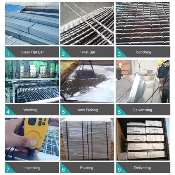 Rain Water Drain Grill Galvanized Serrated Bar Grating Hot Dipped Steel